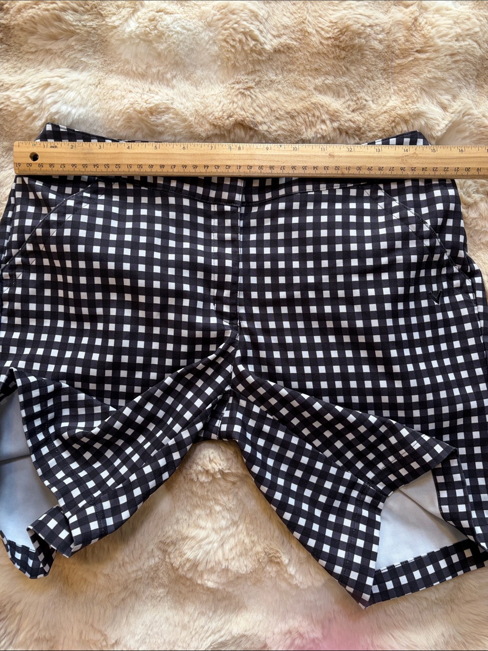 Callaway women’s black and white check golf shorts 7 inch inseam size 4 - Picture 6 of 8